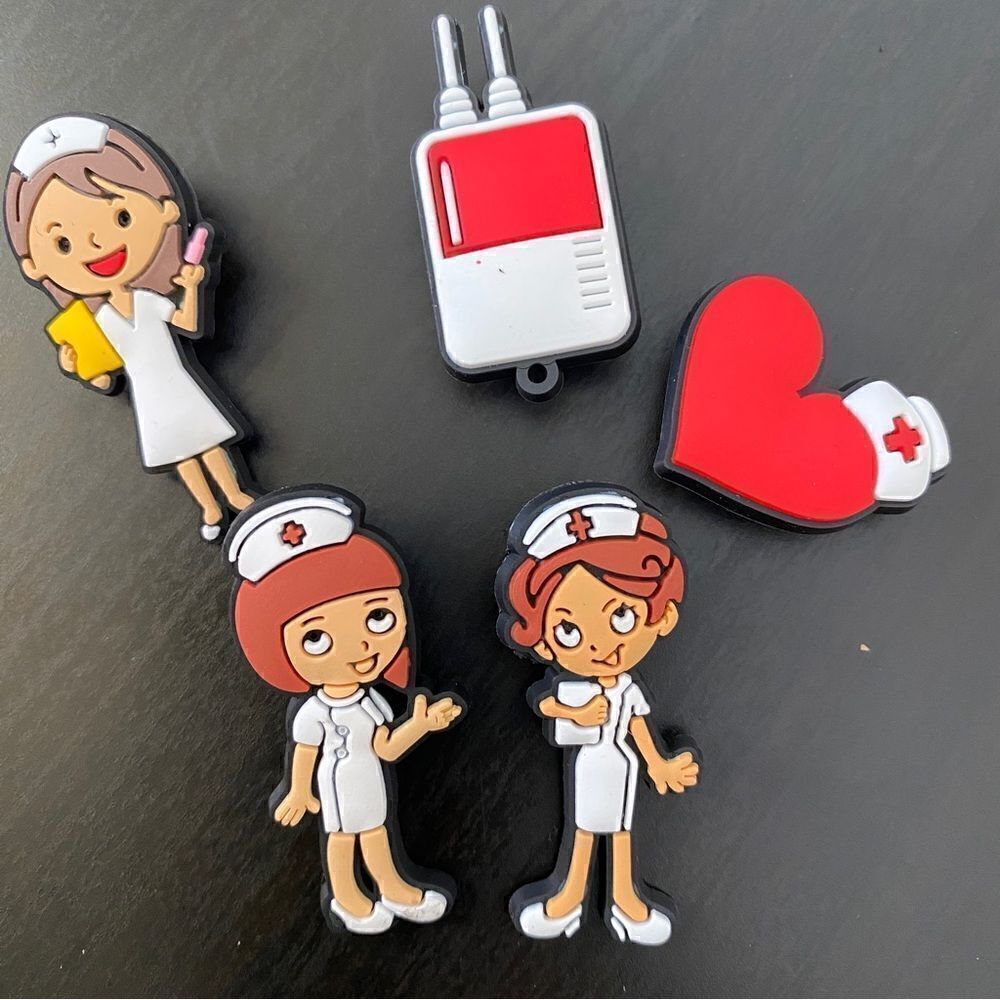 Set of 5 Nursing Croc Charms Novelty